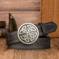 Ledergürtel schwarz Wikinger