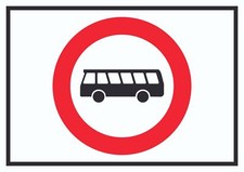 Durchfahrt verboten Bus Symbol