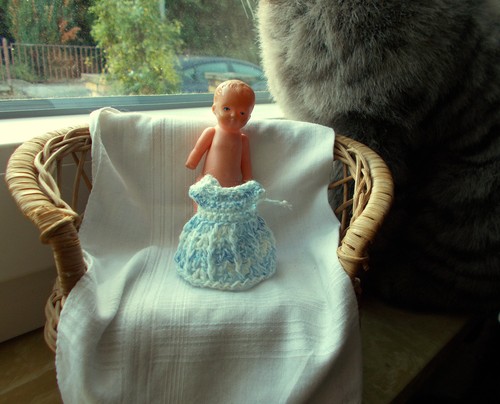 Puppenkleid puppenstube 9cm - puppenkleid,,