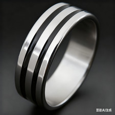 Edelstahl Ring Herren Damen