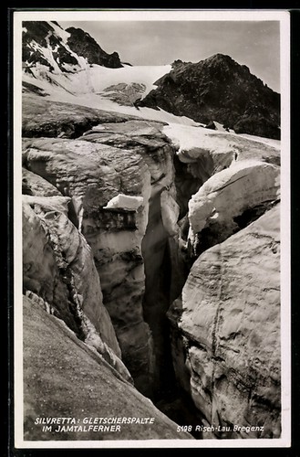 Silvretta gletscherspalte im - silvretta,,