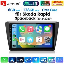 Android 13 Carplay Autoradio GPS Navi 128G Für Skoda Rapid  Spaceback 2012- 2020