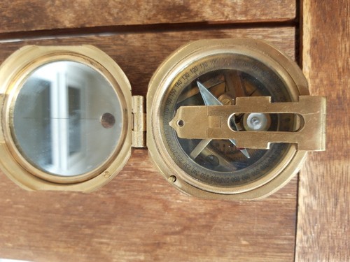 Vintage kompass messing klapp - kompass,
