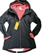 Parka ALIFE AND KICKIN Jacke Mantel schwarz Softshell L bis XXXL Kapuze (444) 