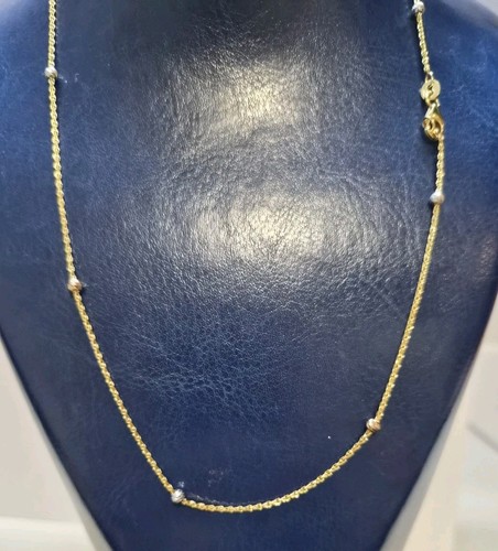 18kt goldkette - goldkette, (dreifarbig)
