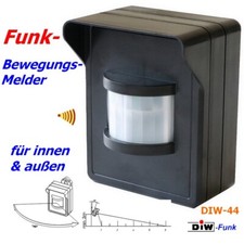 DIW-44 Funk-Bewegungsmelder für innen und außen kompatibel DIW-Funk Intertechno