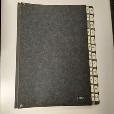 Leitz Pultordner, DIN A4 Fächer, A-Z, Hartpappe schwarz 5824