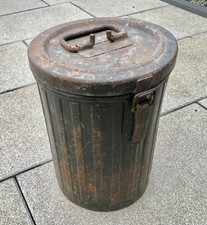 Großer Gasmaskenbehälter Gasmaskendose Eimer Wehrmacht? DDR?