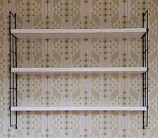 Regal Hänge- Wandregal wie String Vintage Mid Century 60er Jahre Schwarz Weiß