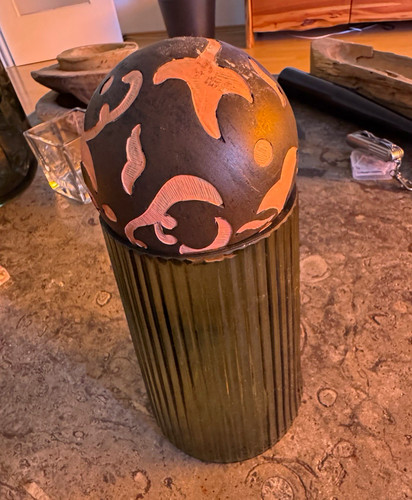 Vase mit kugel zylindrisch - vase,