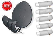 Wavefrontier Satspiegel Toroidal T90P anthrazit Multifocus + inkl 5x LNB Single