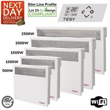 Tesy Panel Heizung CN51 WLAN gesteuerter Heizkörper mit Timer 500w - 2500w an der Wand aufgehängt