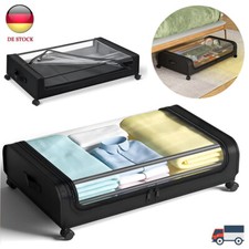 2x Aufbewahrungsbox Regalbox Kiste Behälter Kommode Räder für Unter Bett 2025