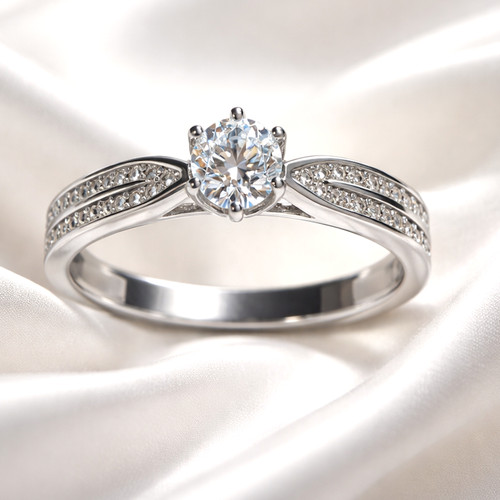 Exclusiver ring mit moissanit - mit,