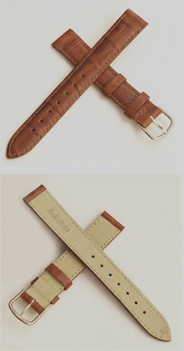 Echt leder uhrenarmband - 16, mm