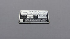 Typenschild Simson S50 B1 Plakette 230kg IFA VEB, blanko, Original DDR Lagerware