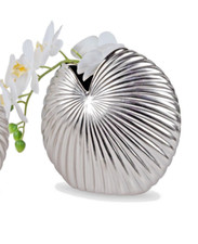 Schicke Keramik Vase Silber