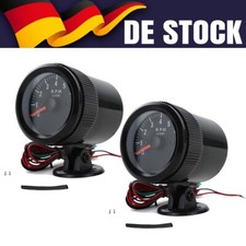 Schwarz Drehzahlmesser mit Halterung Zusatz Instrument Youngtimer Klassik 52mm