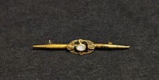 Zarte goldene Brosche Perlmutt