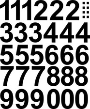 Zahlen 5cm 30 Stk schwarz