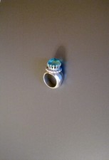 Rodrigo Otazu Ring silber mit blauem Swarovski Kristall Gr. 18