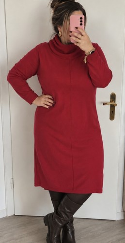 Samoon damen strickkleid rot - samoon,