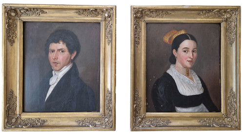 Antike biedermeier ölgemälde - antike,