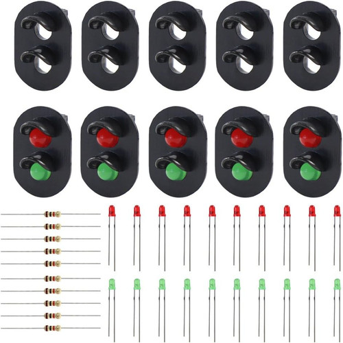 Stk signale led rot - 10, rot/grün