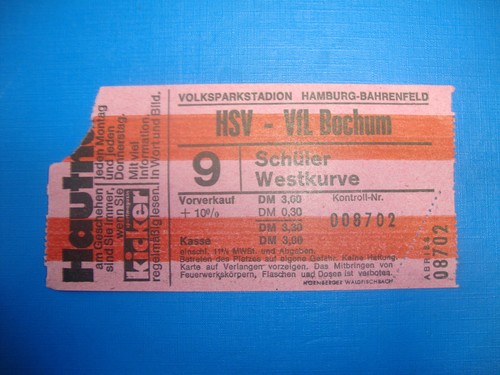 Ticket hsv hamburger sv - 74/75,