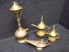 Orientalisches Bronze-Set "Lampe, Shisha & Kannen". #K-347-12