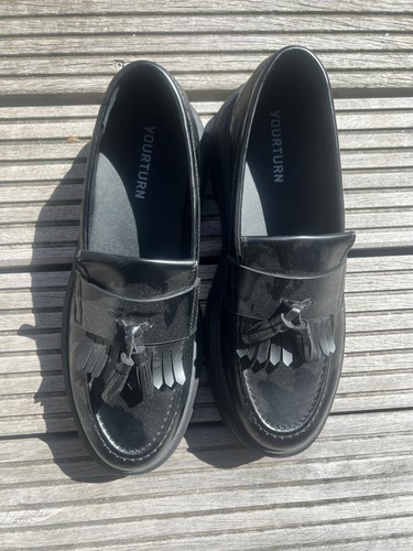Men black tassel - black,