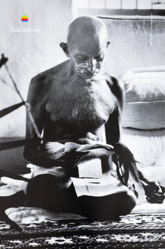 Apple think different mahatma - think,