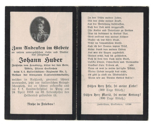Sterbebild soldat k - -,