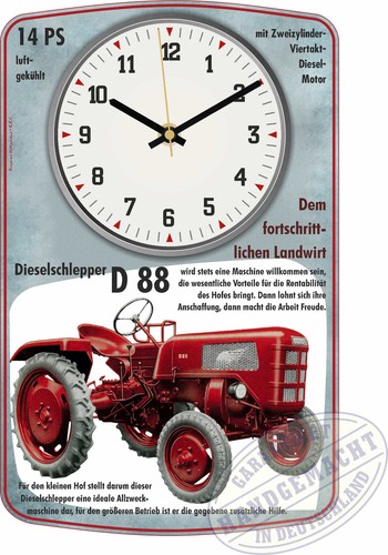 Oldtimer schlepper wanduhr - oldtimer,