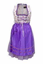 dirndl kleid mit schürze lila