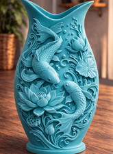 Eule keltische blumen vase - eule, blumen-vase