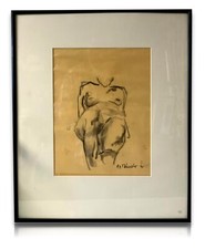 Weiblicher Akt - Kohle