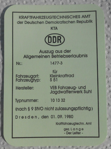Agb für kleinkrafträder s51 - agb,