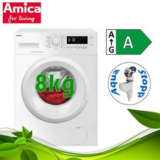 Waschmaschine 8kg mit AquaStop Dampf EcoBar 1400 Umin Kindersicherung Display 