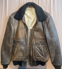 Schwere braune Bomberjacke / Fliegerjacke von Hein Gericke Größe L/XL aus Leder