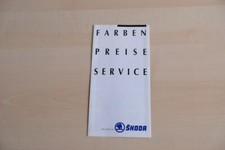 208706) Skoda Favorit Forman Pick-up - Farben & Preisliste & Extras - Prospekt