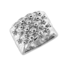 Versilberter Halterring schwer