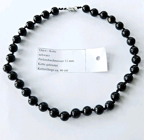 Onyx perlenkette schwarz - onyx,