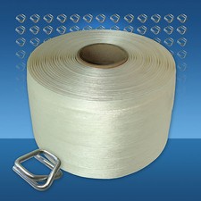 Umreifungsset 19 mm Umreifungsband 250 m + 150 Metallklemmen für Umreifungsgerät