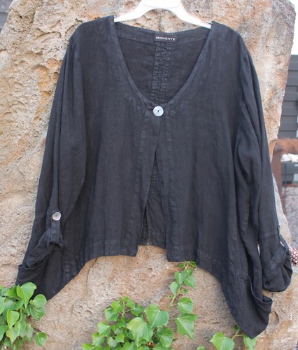 Lagenlook leinen jacke momente - lagenlook,