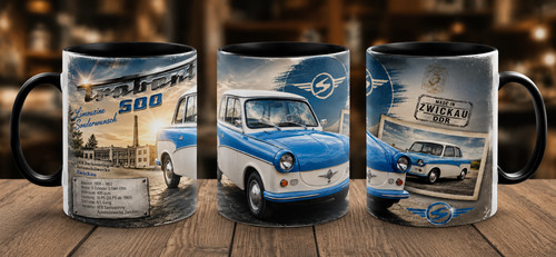 Trabant 500 tasse schwarz - tasse,