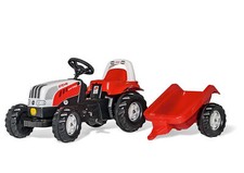 Rolly Toys Trettraktor Steyr 6165 CVT + Anhänger ab 2,5 Jahre Flüsterlaufreifen