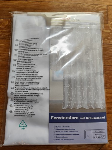Fensterstore mit kräuselband - fensterstore,