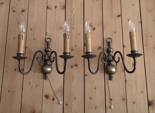 Antike wandleuchten 2er set - antike,