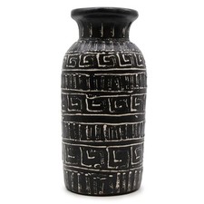 Terrakotta-Vase „Greek Straight“ – Chocolate-Farbton, geradliniges Design